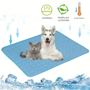 Tapis rafraîchissant pour chien en soie glacée, pour petits et grands chiens